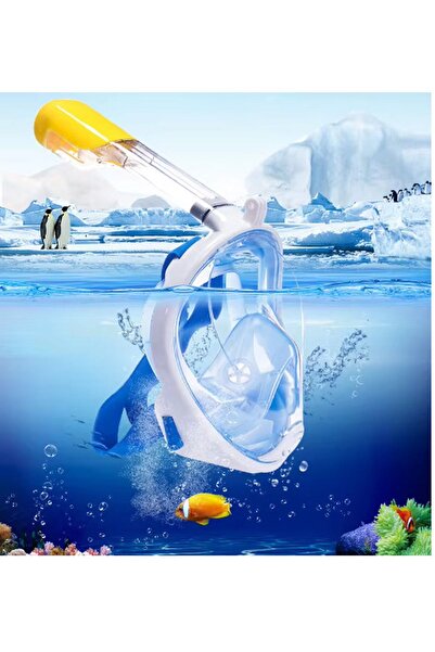 Dynamic Tam Yüz Şnorkel Dalış Maskesi-Su Altı Keşif Maskesi-Buğu Önleyici-Aksiyon Kamerası Aparatı