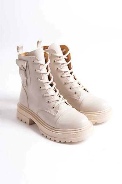 DS AYAKKABI Women's Leather Boots with High Sole and Bag Detail - TAIM Brand