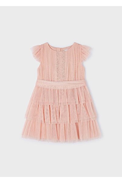 MAYORAL فستان تول مطوي