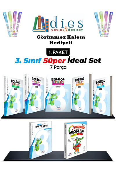 öğretmen evde Öğretmenevde Yay. 3. Sınıf Süper İdeal Set – 7 Parça (2023-2024)