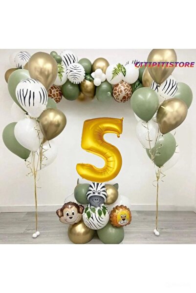 DÜVENCİ TİCARET Set de baloane din folie Safari Head