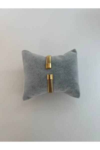 MelikeSteel سوار أصفاد من الفولاذ المقاوم للتشويه بلون ذهبي