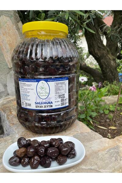 RUHİ BEY ZEYTİNLERİ Duble Salamura Siyah Zeytin 4 Kg(yeni Sezon)