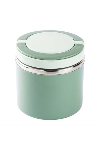 ElvinHomeConcept Tantitoni Tedemei Green Stainless Steel Round Food Carrying Container 630ml