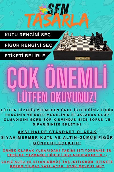 Cooper Chess Premium Ahşap Kutulu Metal Hediyelik Satranç Takımı | Renkli Taraftar, Dekor, Tasarım Satranç Taşı