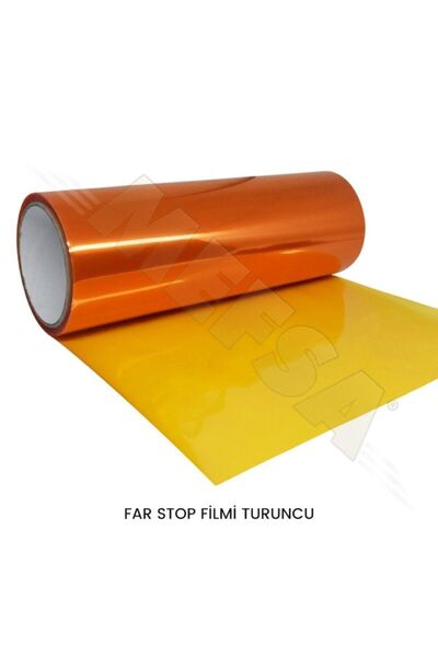SS Oto Far Stop Filmi (TURUNCU) Far Folyosu Far Çizilme Engelleyici Folyo 100...