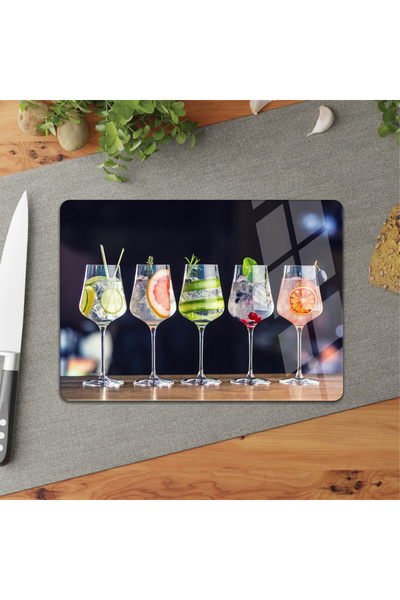 DreamHomes لوح تقطيع زجاجي 25*35 - زجاج قائم