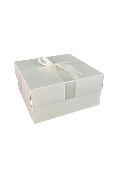 HEDİYEDİYE Gift Box with White Ribbon - Empty