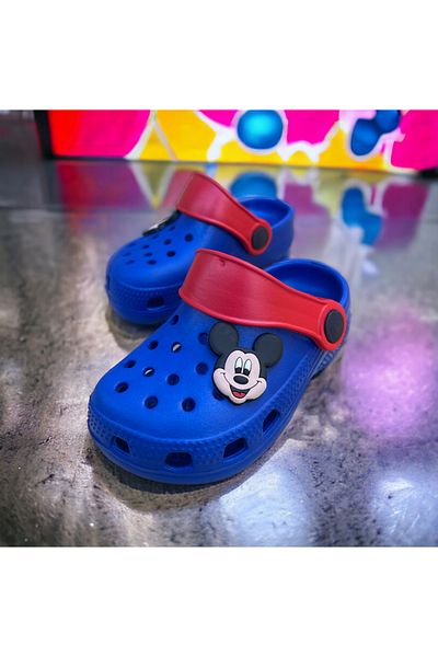 Hızlı Al Boy - Micey Mouse Patterned Cross Slippers