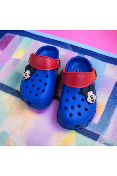 Hızlı Al Boy - Micey Mouse Patterned Cross Slippers