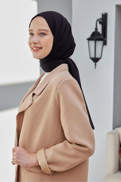 Şalland Organic Cotton Voile Shawl Black