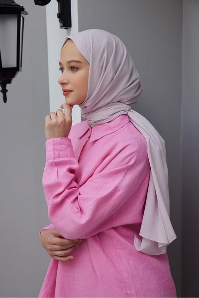 Şalland Organic Cotton Voile Shawl Soft Lilac