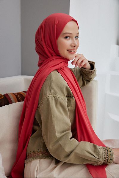 Şalland Organic Cotton Voile Shawl Pomegranate Flower