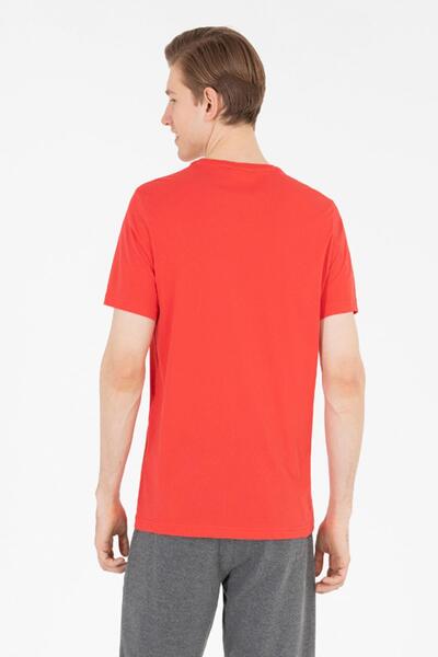 U.S. Polo Assn. US Polo1571124 Red Printed Crew Neck Men's T-shirt