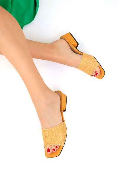 SOHO Senfgelbe klassische Damenschuhe mit Absatz - 19371