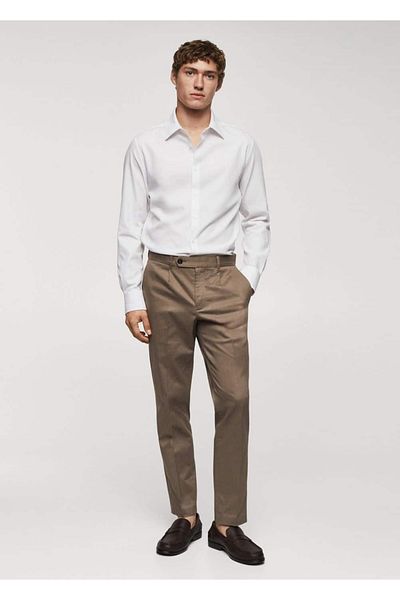 MANGO Man Cămașă Slim Fit din bumbac structurat