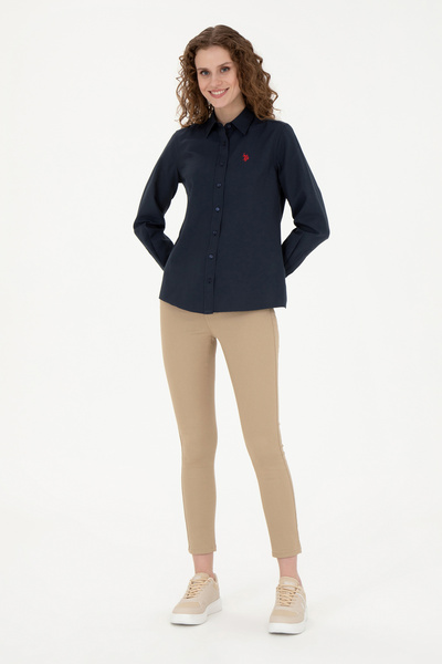 U.S. Polo Assn. Sötétkék hosszú ujjú női ing - alapmodell50288851-VR033