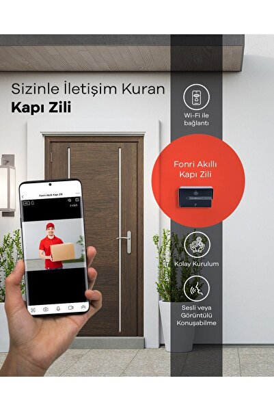 Fonri Akıllı Görüntülü Kapı Zili Wifi