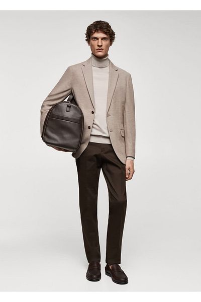 MANGO Man Μπουφάν από βαμβακερό σακάκι - Slim Fit and Molded