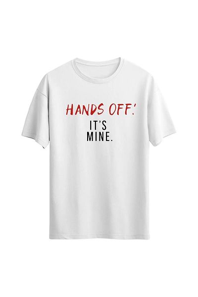 Jozia Tricou supradimensionat scris - Hands Off Its Mine