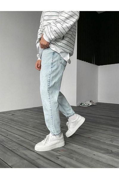 Z1MAN Ανοιχτό μπλε Boyfriend Jeans