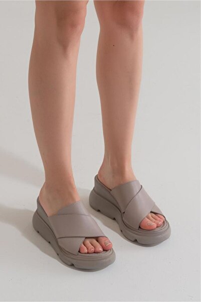 ZEYN SHOES 7673 Gray Women's Slippers