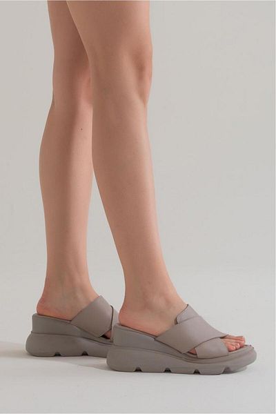 ZEYN SHOES 7673 Gray Women's Slippers