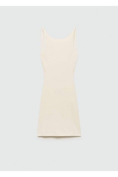 MANGO Woman Knitwear Dress with Open Back