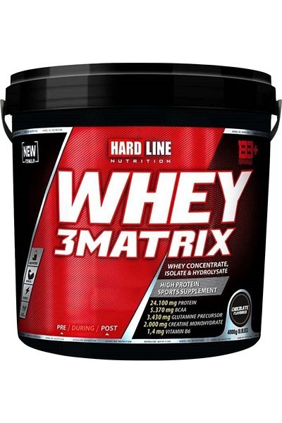 Hardline Hardline Whey 3matrix - 4000gr Chocolate Flavored Economic Protein Powder
