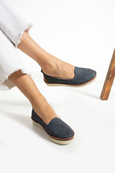 Shakrak Pantofi de damă ortopedici albaștri - Balerini confortabili Mother Ba...