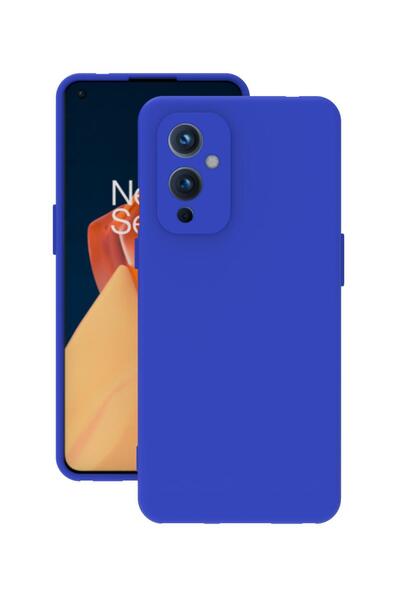 Oneplus 9 Uyumlu Kılıf Kamera Korumalı Silikon Zore Biye Arka Kapak Mavi