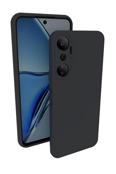 INFINIX Hot 20 Uyumlu Kılıf Kamera Korumalı Silikon Zore Biye Arka Kapak Siyah