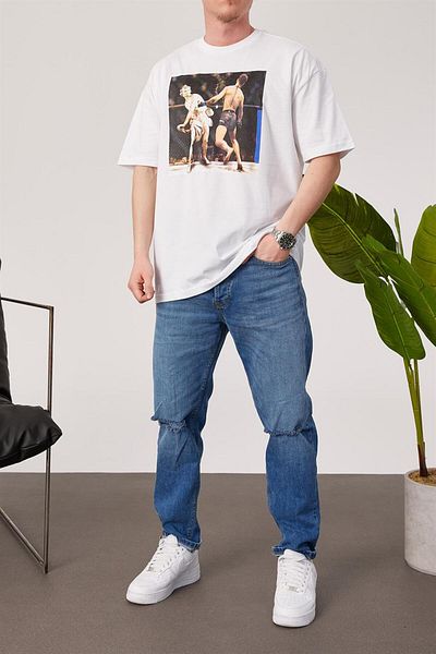 NOMARC Tricou alb Sculpture Boxer
