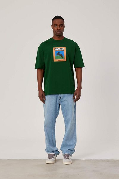 NOMARC Μπλουζάκι με στάμπα Grybrand Dark Green Rabbit