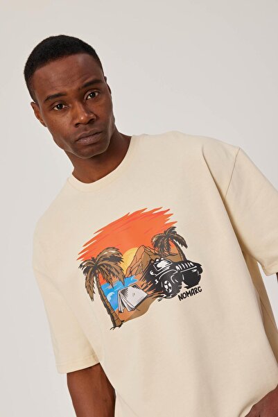 NOMARC Ανδρικό μπλουζάκι με στάμπα σε χρώμα Sunset