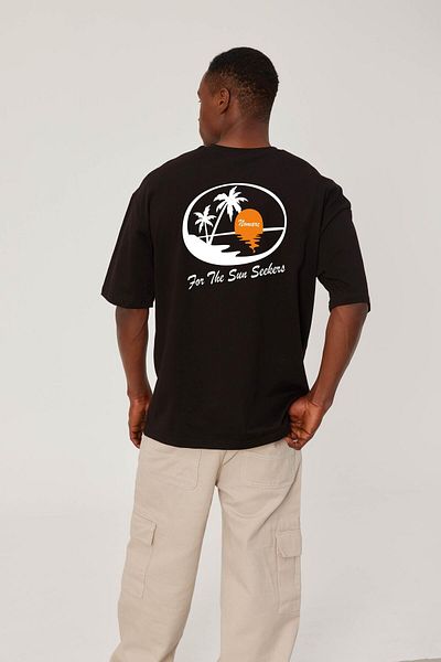 NOMARC Sun Seekers Μαύρο γραπτό T-Shirt
