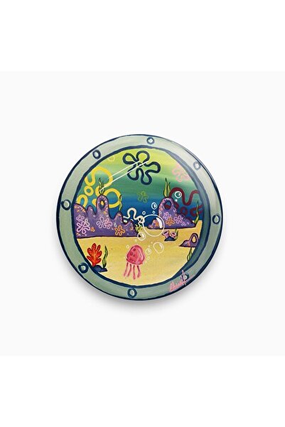 CAMİNHO DA LUA Sponge Bob Sünger Bob Pencere Şeklinde Rozet CaminhoRozet