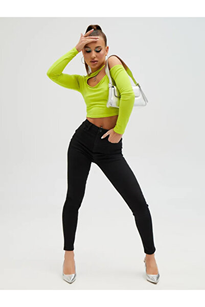 polle High WaiSt and Colorful BUCHA JEANS - Super Black