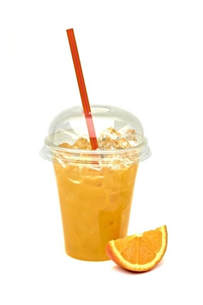 Genel Markalar Modalist 350 cc Pet Plastik Milkshake Limonata Bardağı Kapaklı...