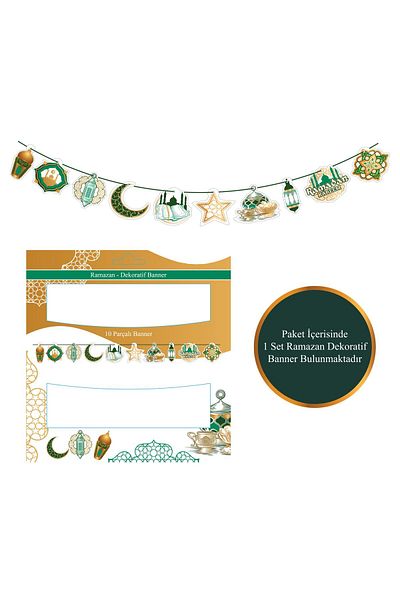 demontecraft 10 Piece Ramadan Decorative Banner