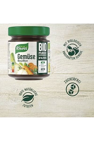 Knorr Био зеленчуков бульон, 5.5 л, Буркан 100 г