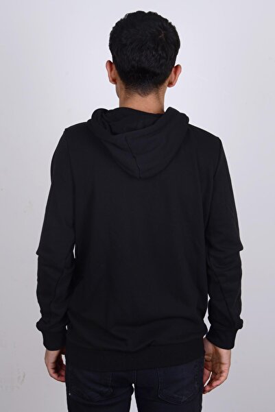 Puma 586688 -01 Ανδρικός ιδρώτας με μαύρη στάμπα με κουκούλα