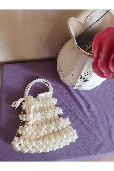 AKHASYA Handbag - Pearl Bead Detail