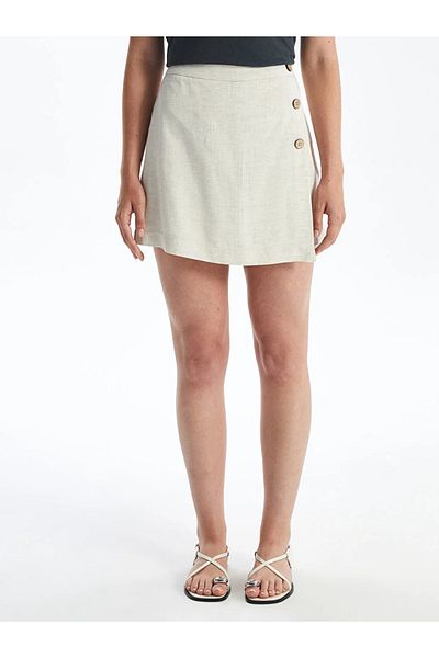 LC Waikiki LCW Vision - Standard Fit női vászon rövidnadrág szoknya