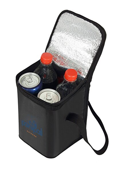 TuruncuFil Thermo Bag - Termal Korumalı (Sıcak/Soğuk) Siyah Seyahat, Kamp ve Piknik Çantası 6 Lt