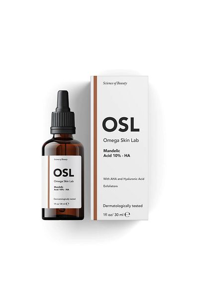 OSL Omega Skin Lab OSL Mandelsäure-HA Gesichtsserum 30 ml, schonende Hautpflegelösung für fettige/zu Akne neigende Haut, porentief
