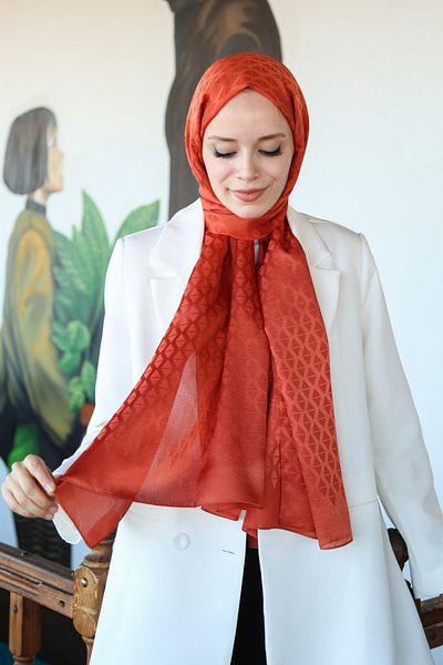 Hint İpek Jakav14-10 Model Jacquard Shawl