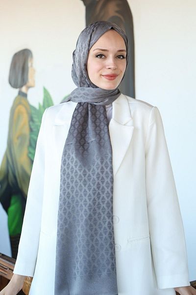 Hint İpek Jakav14-08 Model Jacquard Shawl
