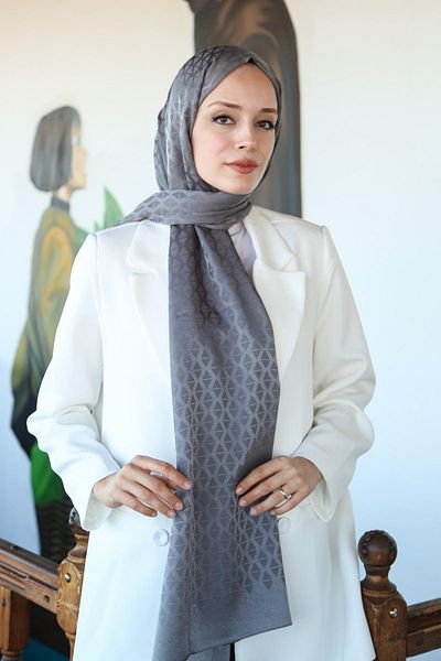 Hint İpek Jakav14-08 Model Jacquard Shawl
