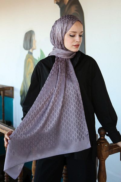 Hint İpek Jakav14-01 Model Jacquard Shawl